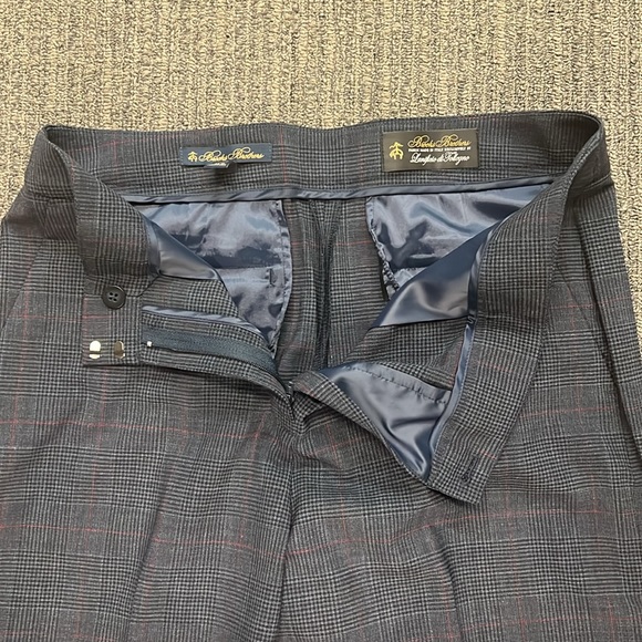 Trousers. Dark slate blue and black Glenn plaid - Picture 5 of 8